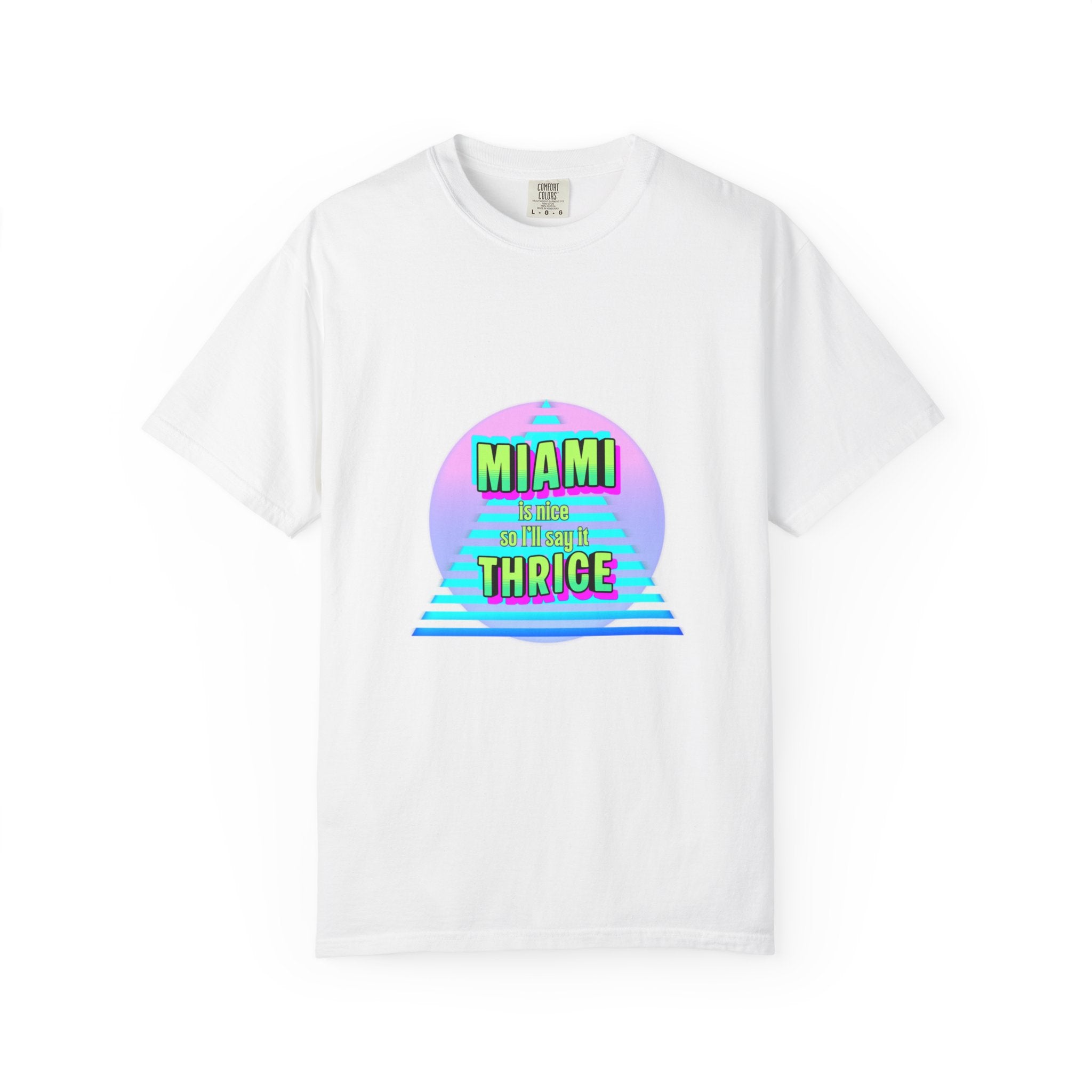 Miami Thrice Retro Sunset T-Shirt