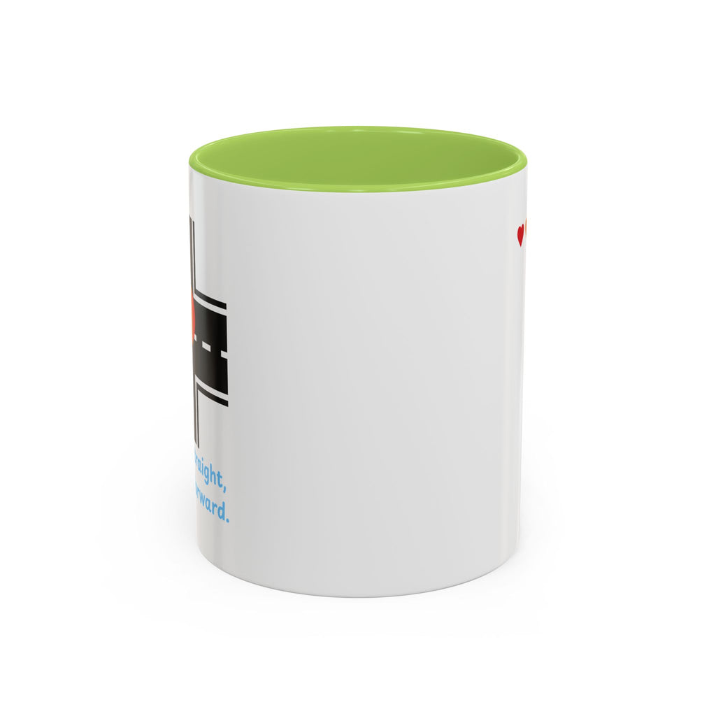 I Don't Go Straight, I Go Gayly Forward Mug in 2 sizes w/ Customizable Colors - LGBTQIA+ Pride Coffee Mug (11, 15oz) WOMEN OWNED BUSINESS Pride Month Love is Love & Love is Greater than Hate Equality