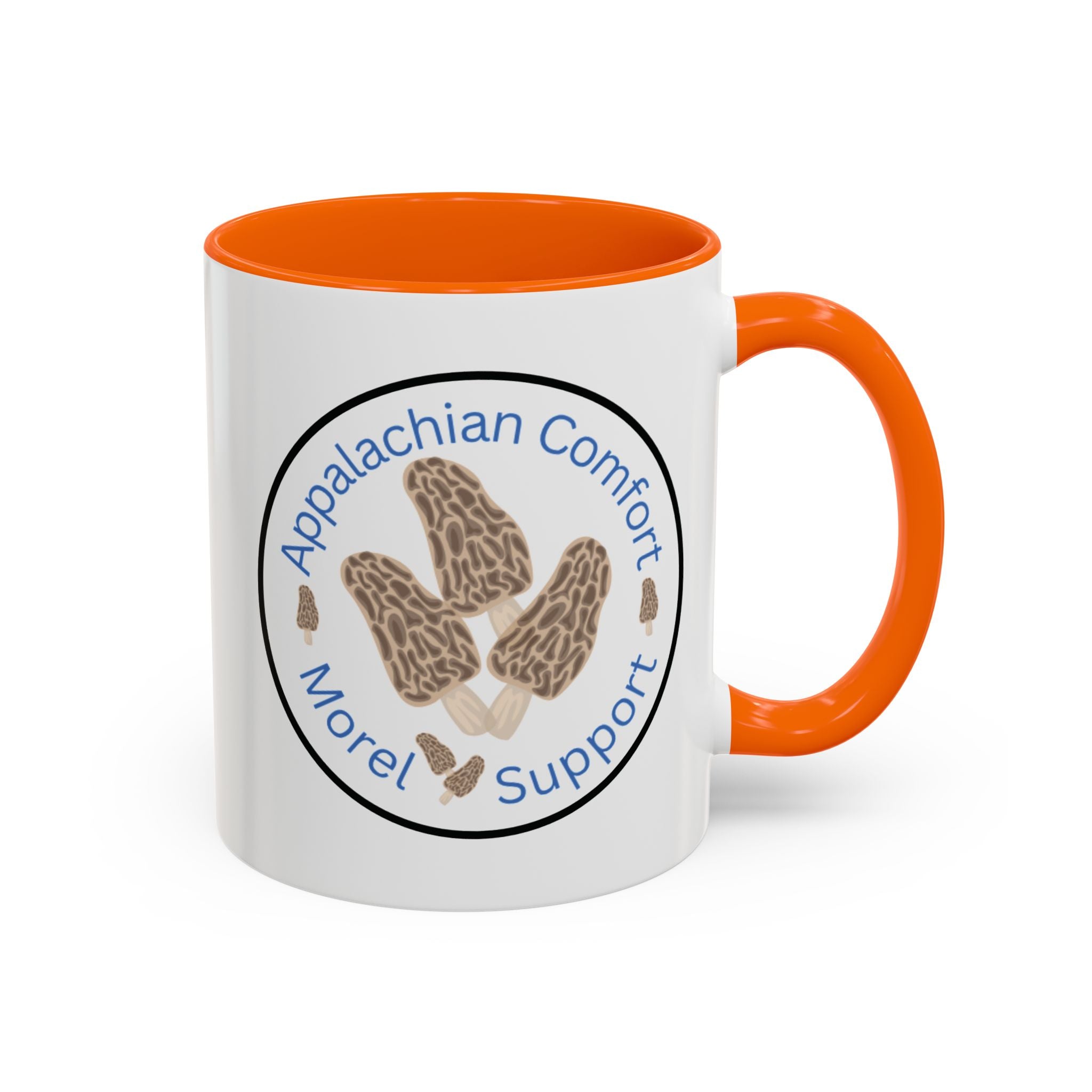 Appalachian Comfort - MOREL Support Coffee Mug, inspired by the tradition of mushroom hunting for the Dry Land Fish in the forests and woods of the Appalachian Mountains - WOMAN OWNED BUSINESS