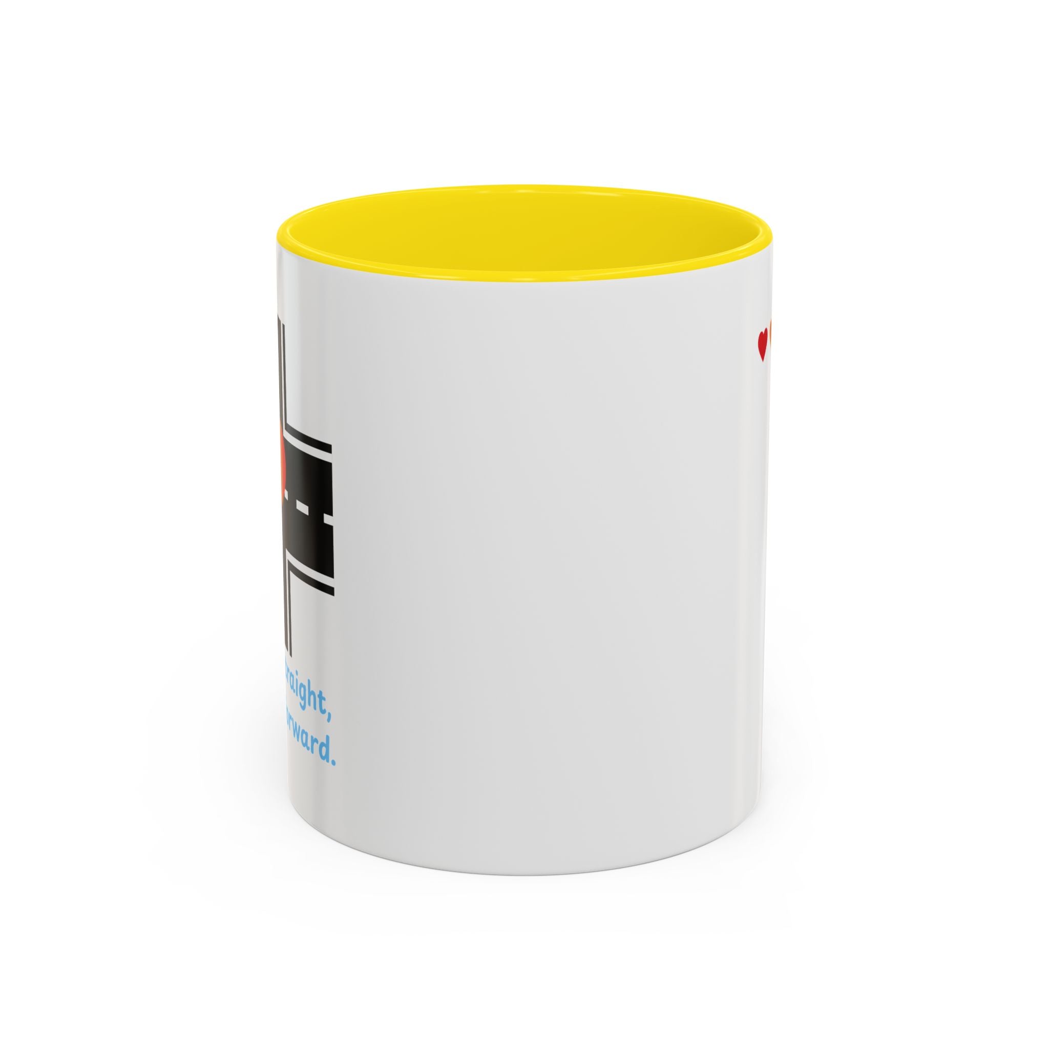 I Don't Go Straight, I Go Gayly Forward Mug in 2 sizes w/ Customizable Colors - LGBTQIA+ Pride Coffee Mug (11, 15oz) WOMEN OWNED BUSINESS Pride Month Love is Love & Love is Greater than Hate Equality