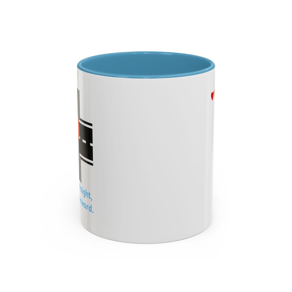 I Don't Go Straight, I Go Gayly Forward Mug in 2 sizes w/ Customizable Colors - LGBTQIA+ Pride Coffee Mug (11, 15oz) WOMEN OWNED BUSINESS Pride Month Love is Love & Love is Greater than Hate Equality