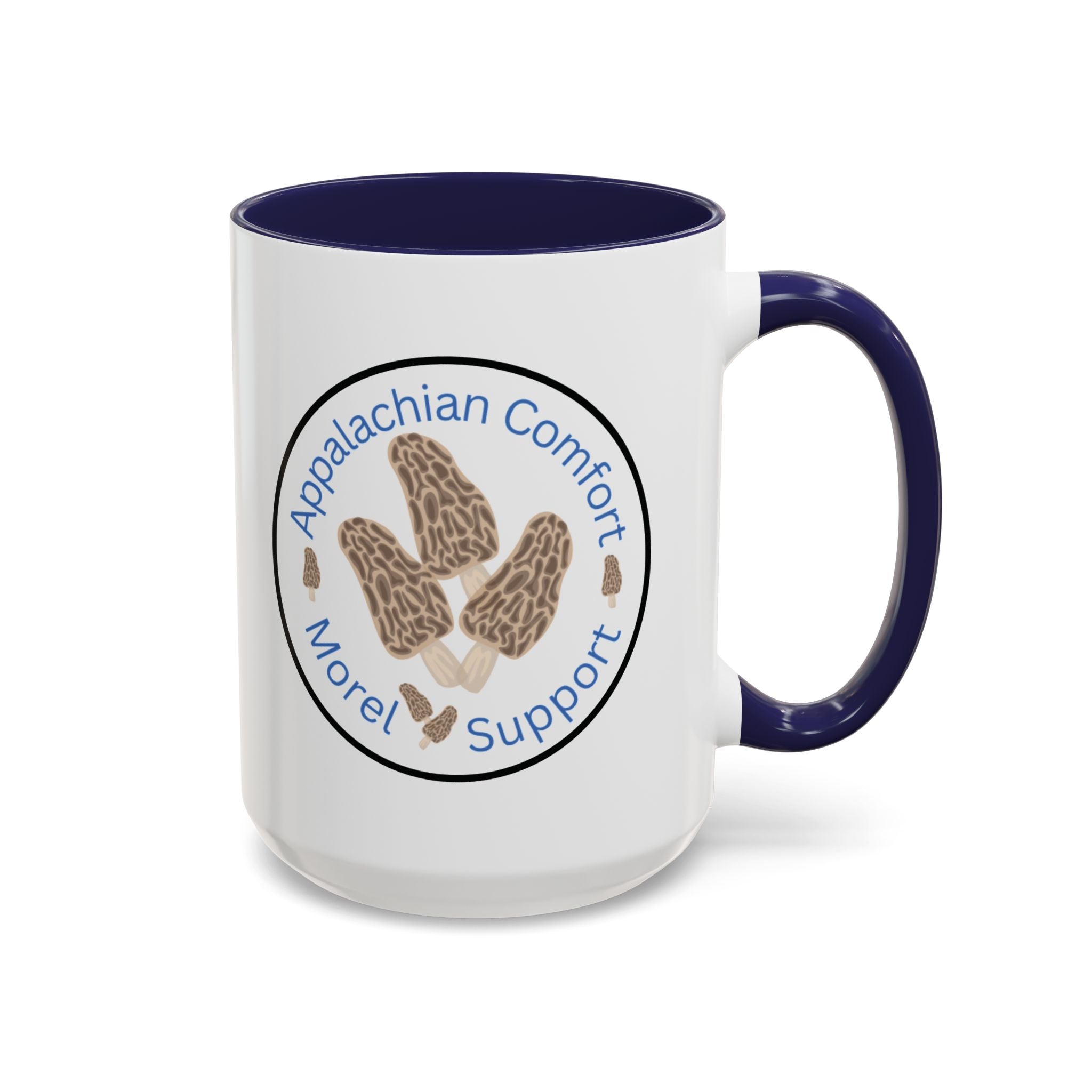 Appalachian Comfort - MOREL Support Coffee Mug, inspired by the tradition of mushroom hunting for the Dry Land Fish in the forests and woods of the Appalachian Mountains - WOMAN OWNED BUSINESS