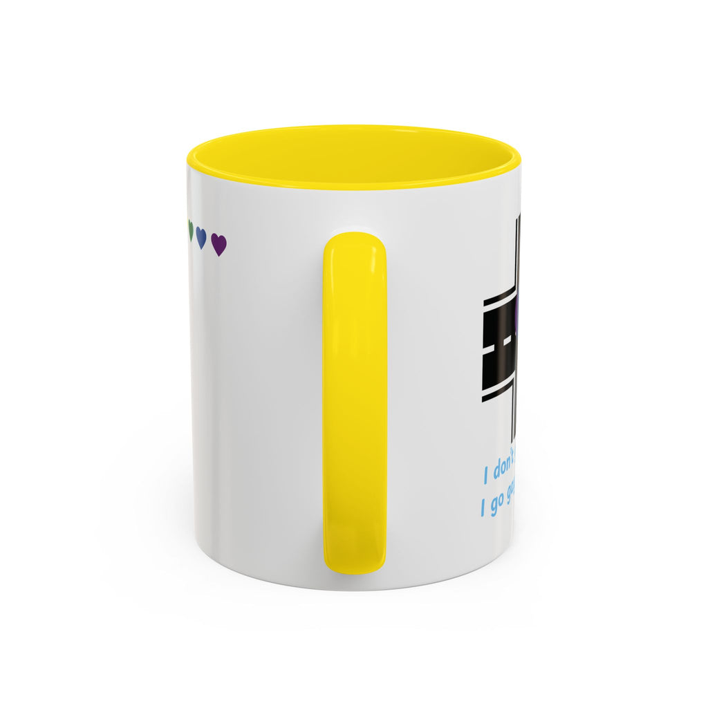 I Don't Go Straight, I Go Gayly Forward Mug in 2 sizes w/ Customizable Colors - LGBTQIA+ Pride Coffee Mug (11, 15oz) WOMEN OWNED BUSINESS Pride Month Love is Love & Love is Greater than Hate Equality