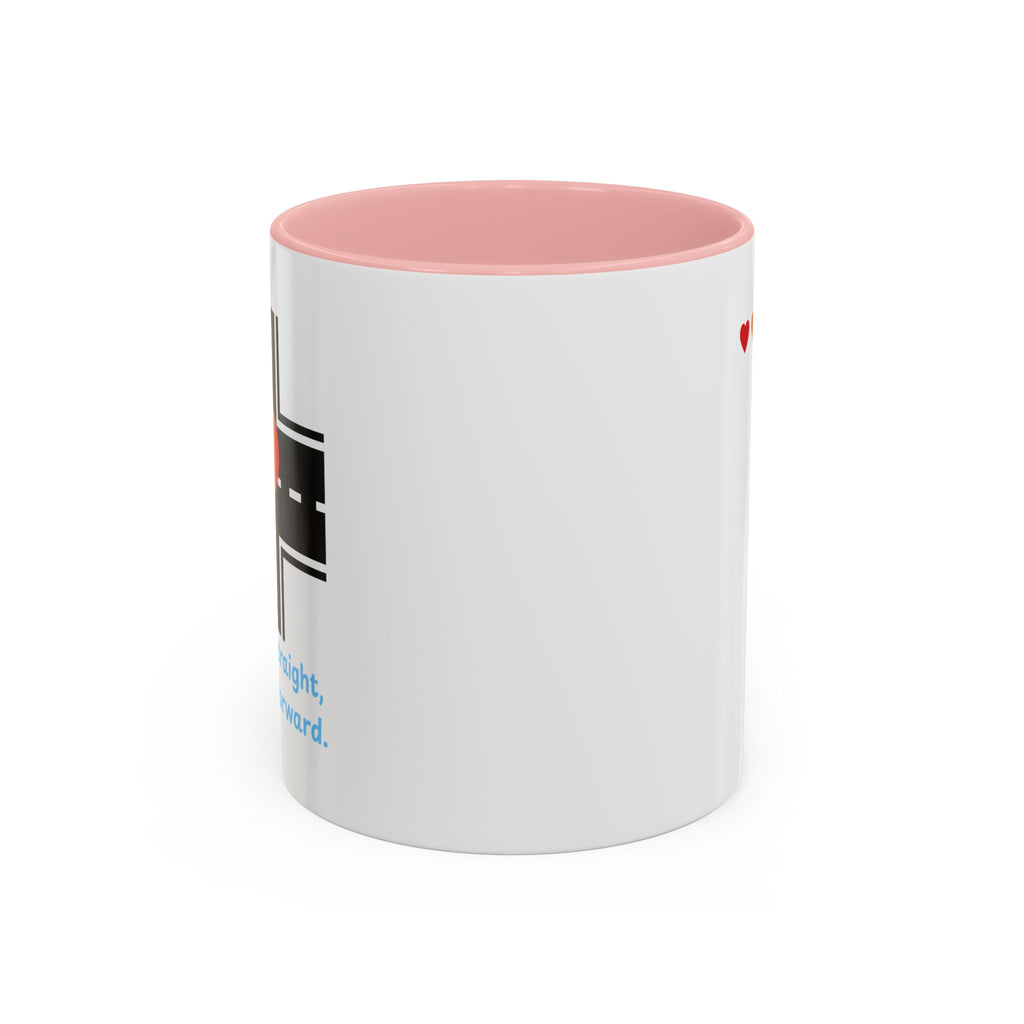 I Don't Go Straight, I Go Gayly Forward Mug in 2 sizes w/ Customizable Colors - LGBTQIA+ Pride Coffee Mug (11, 15oz) WOMEN OWNED BUSINESS Pride Month Love is Love & Love is Greater than Hate Equality
