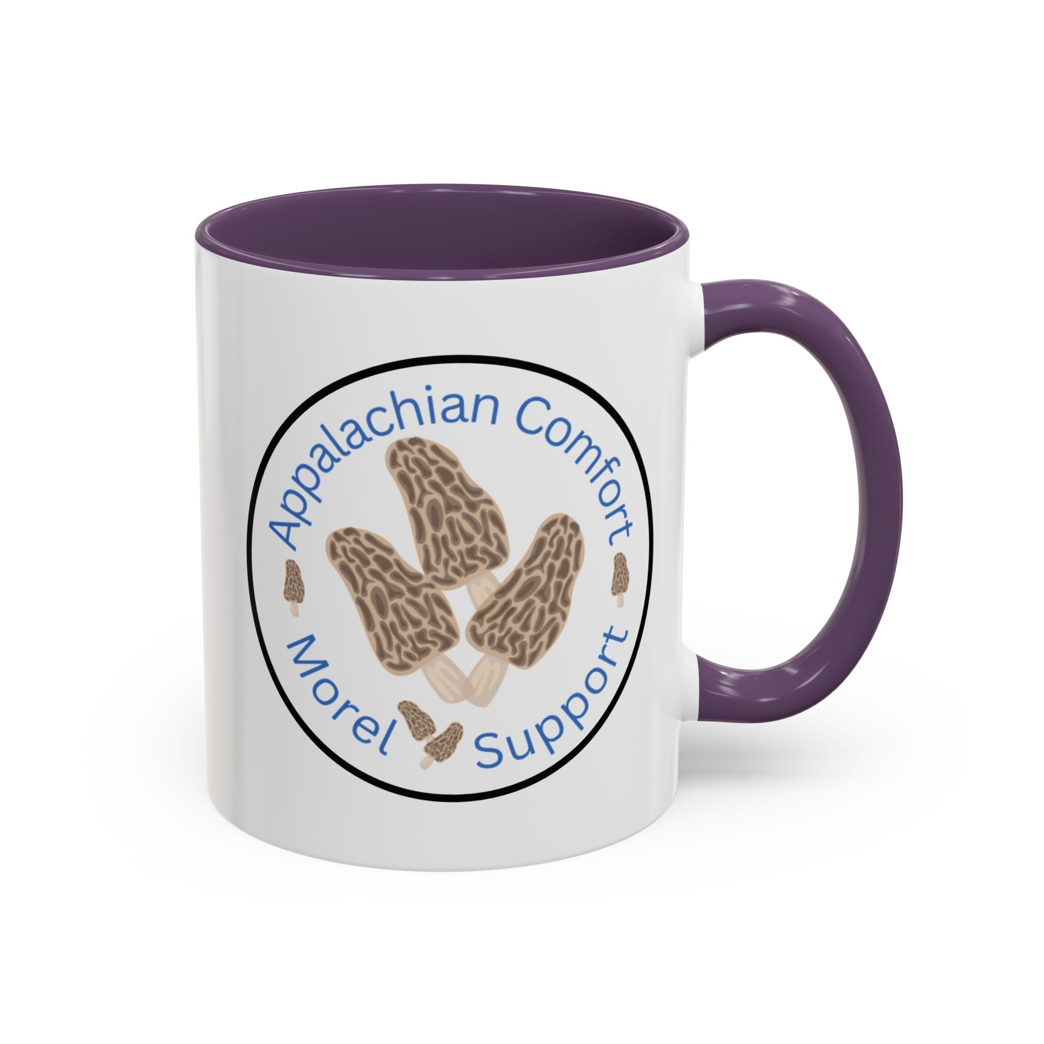 Appalachian Comfort - MOREL Support Coffee Mug, inspired by the tradition of mushroom hunting for the Dry Land Fish in the forests and woods of the Appalachian Mountains - WOMAN OWNED BUSINESS