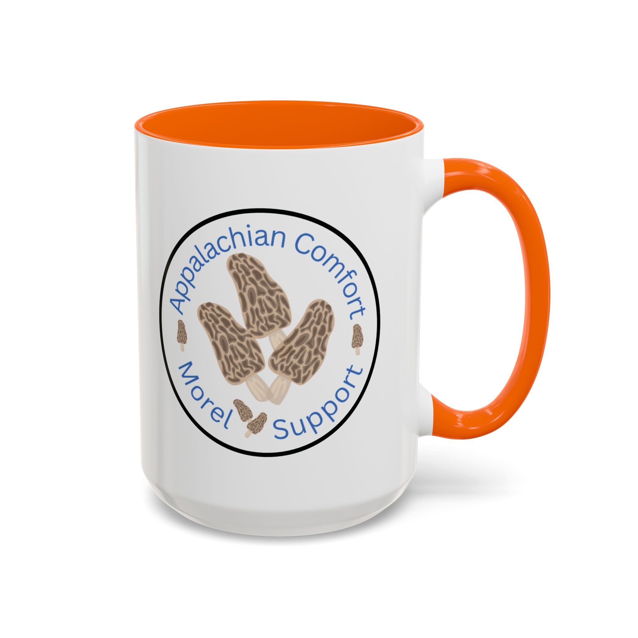 Appalachian Comfort - MOREL Support Coffee Mug, inspired by the tradition of mushroom hunting for the Dry Land Fish in the forests and woods of the Appalachian Mountains - WOMAN OWNED BUSINESS