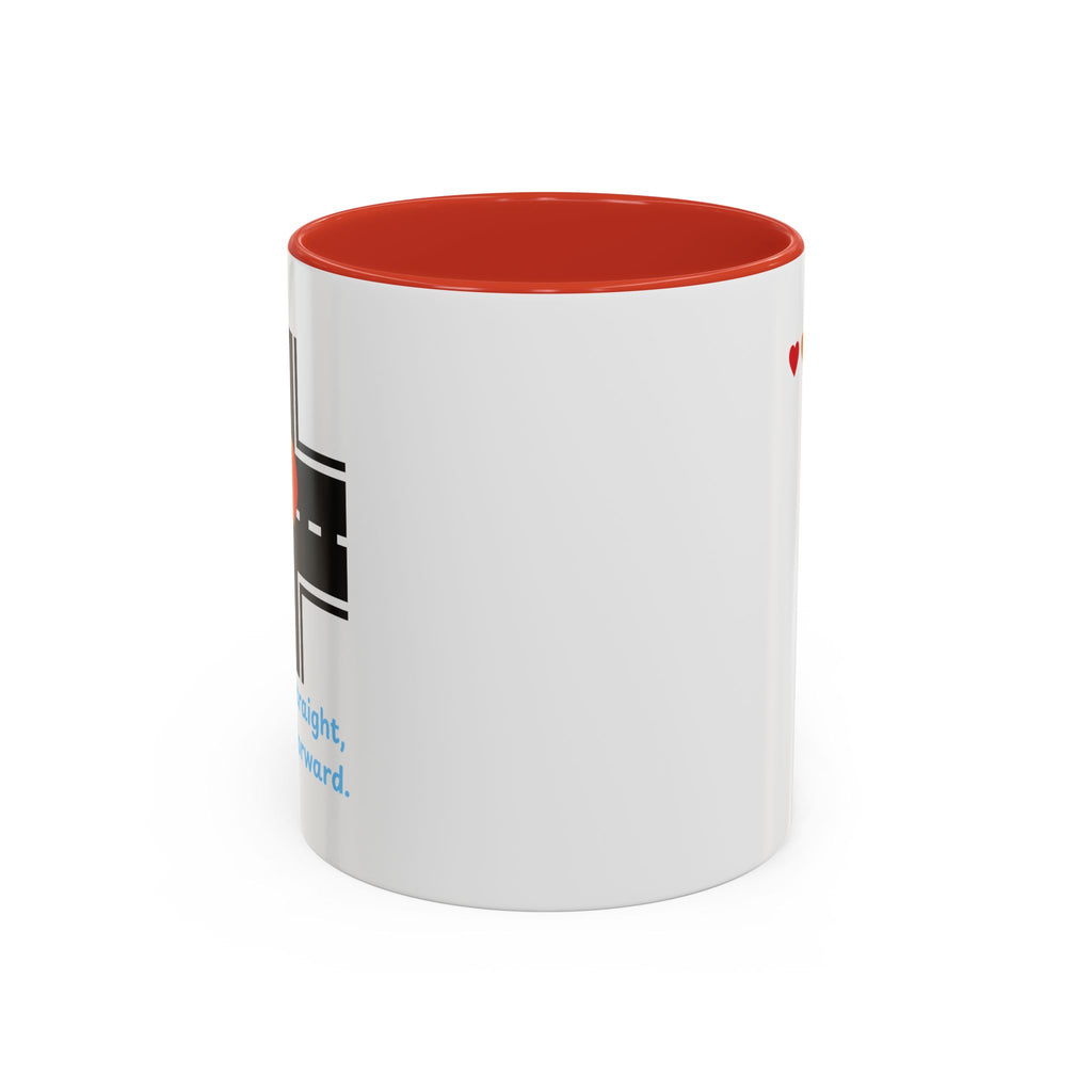 I Don't Go Straight, I Go Gayly Forward Mug in 2 sizes w/ Customizable Colors - LGBTQIA+ Pride Coffee Mug (11, 15oz) WOMEN OWNED BUSINESS Pride Month Love is Love & Love is Greater than Hate Equality