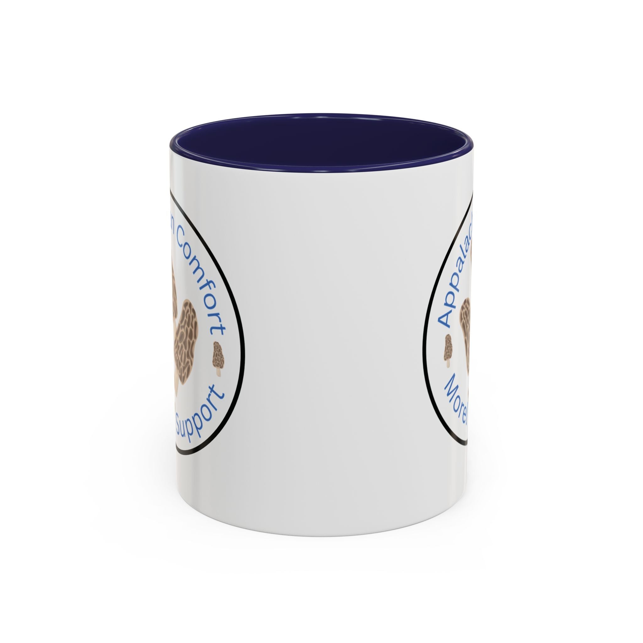 Appalachian Comfort - MOREL Support Coffee Mug, inspired by the tradition of mushroom hunting for the Dry Land Fish in the forests and woods of the Appalachian Mountains - WOMAN OWNED BUSINESS