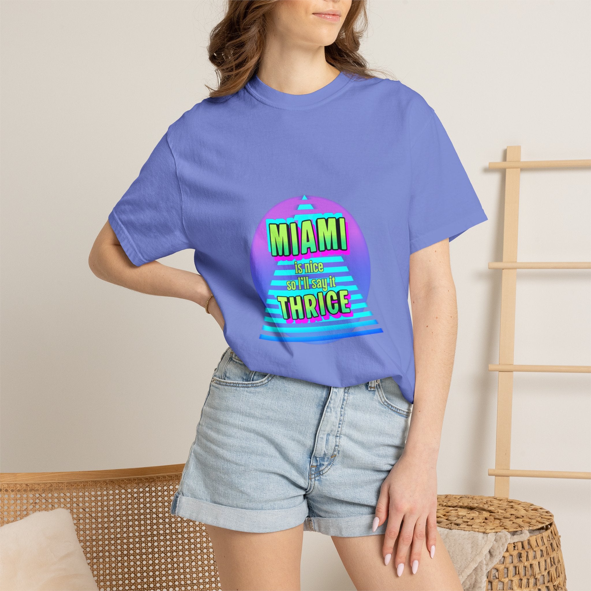 Miami Thrice Retro Sunset T-Shirt