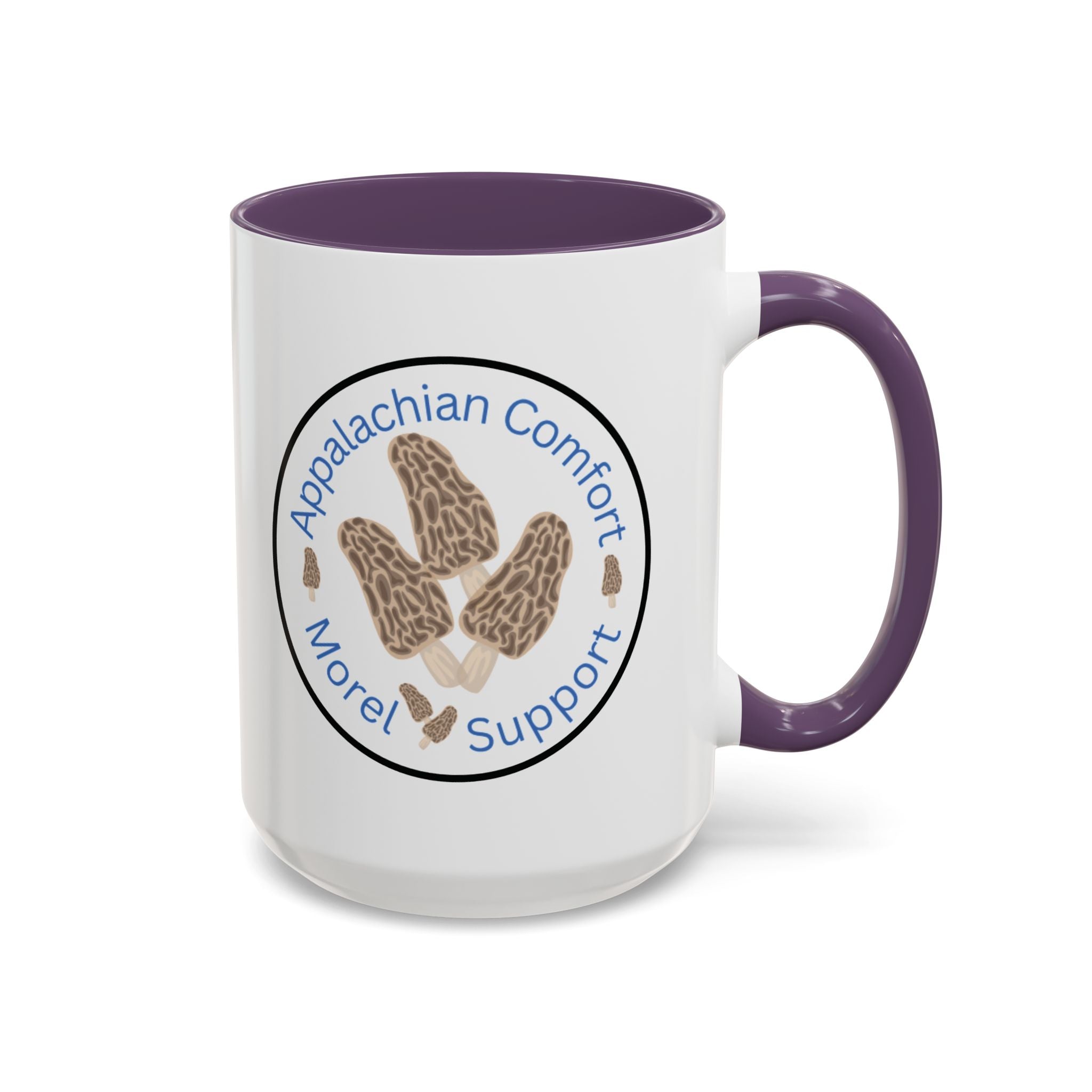 Appalachian Comfort - MOREL Support Coffee Mug, inspired by the tradition of mushroom hunting for the Dry Land Fish in the forests and woods of the Appalachian Mountains - WOMAN OWNED BUSINESS