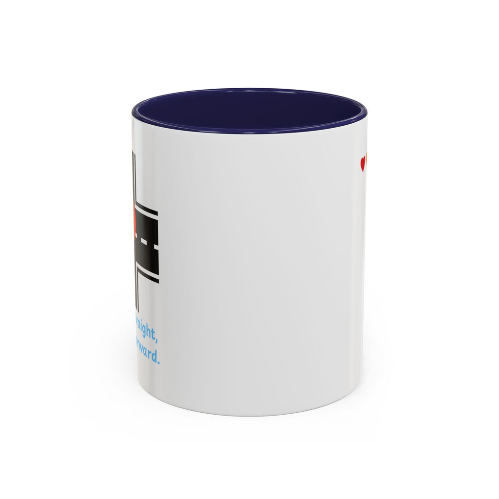 I Don't Go Straight, I Go Gayly Forward Mug in 2 sizes w/ Customizable Colors - LGBTQIA+ Pride Coffee Mug (11, 15oz) WOMEN OWNED BUSINESS Pride Month Love is Love & Love is Greater than Hate Equality