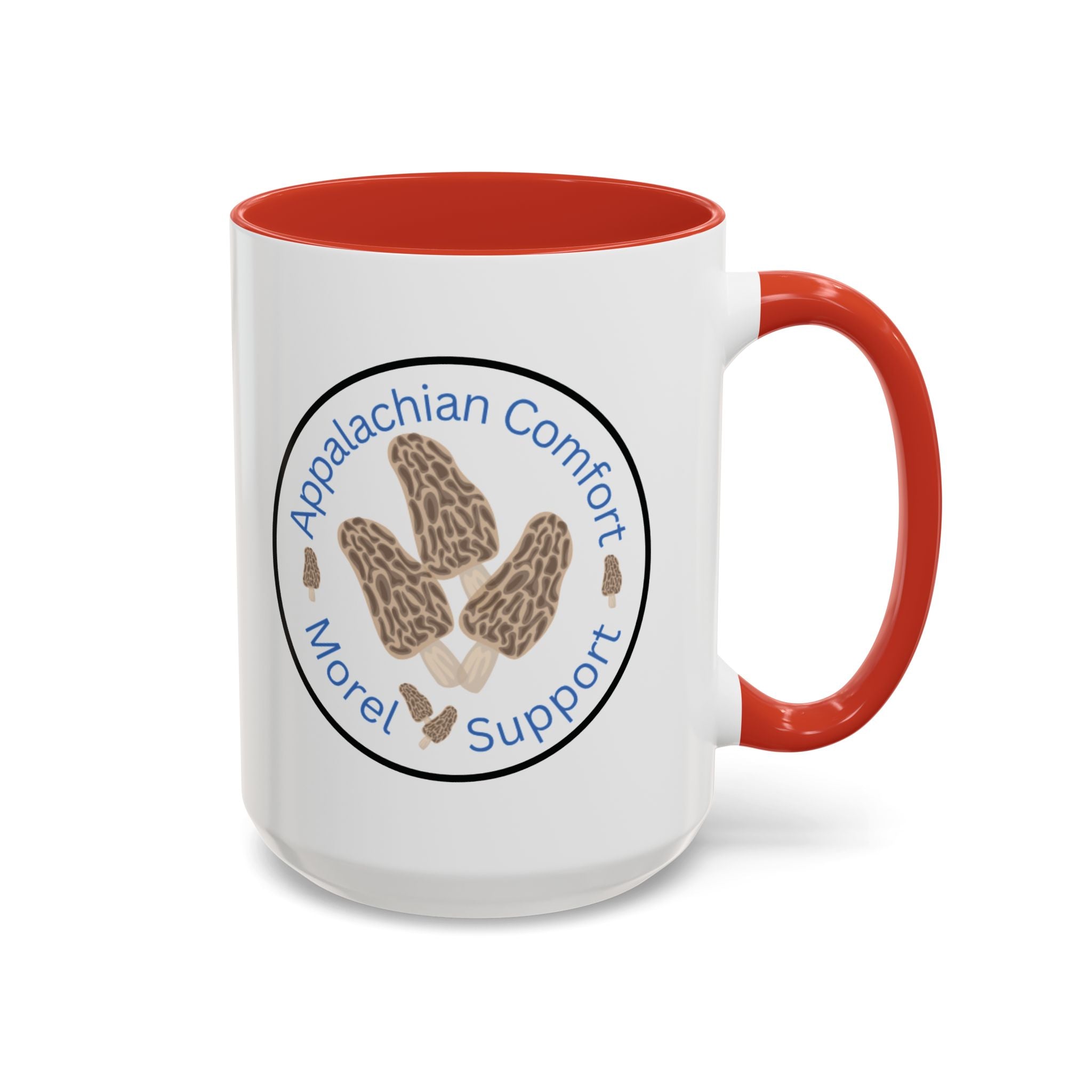 Appalachian Comfort - MOREL Support Coffee Mug, inspired by the tradition of mushroom hunting for the Dry Land Fish in the forests and woods of the Appalachian Mountains - WOMAN OWNED BUSINESS