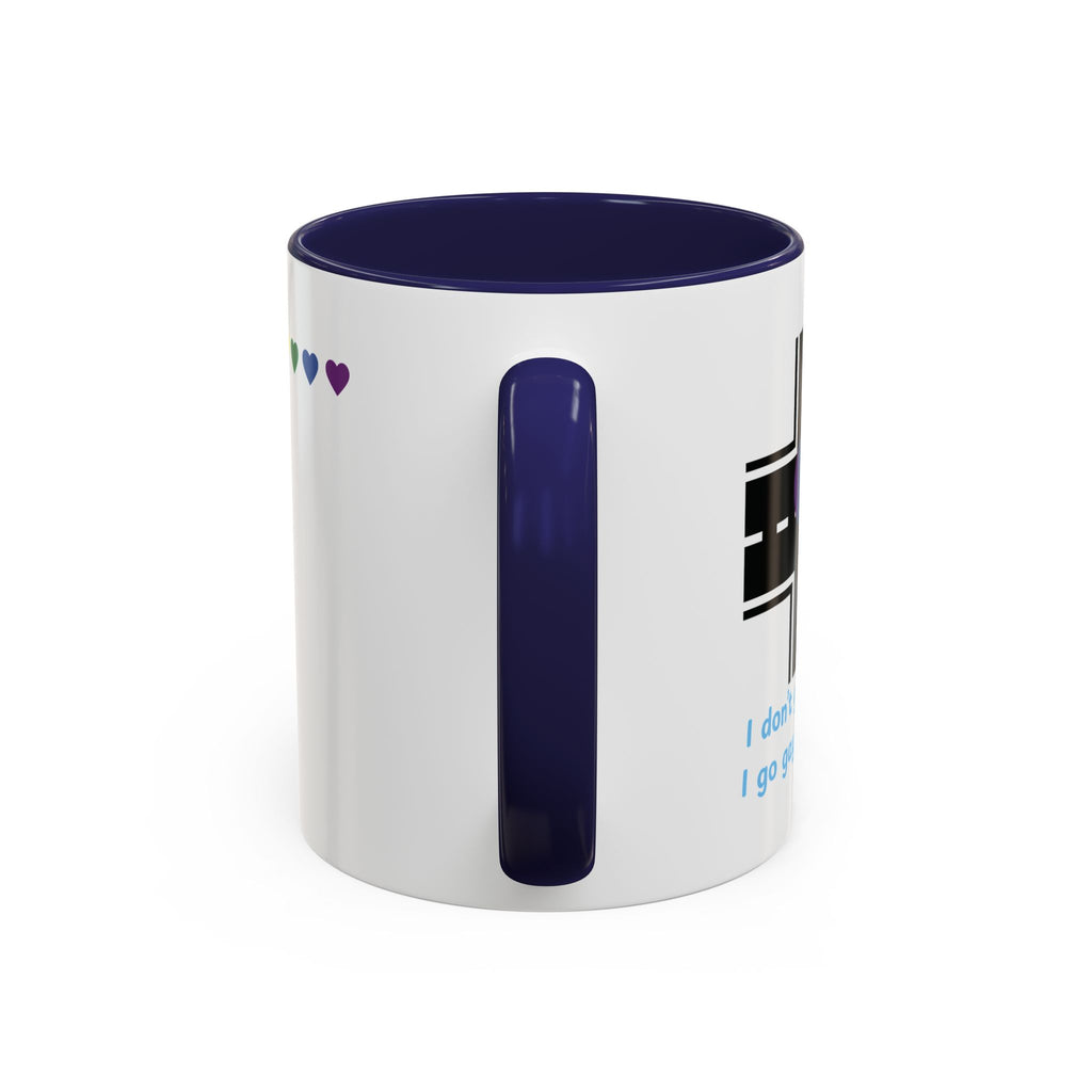 I Don't Go Straight, I Go Gayly Forward Mug in 2 sizes w/ Customizable Colors - LGBTQIA+ Pride Coffee Mug (11, 15oz) WOMEN OWNED BUSINESS Pride Month Love is Love & Love is Greater than Hate Equality