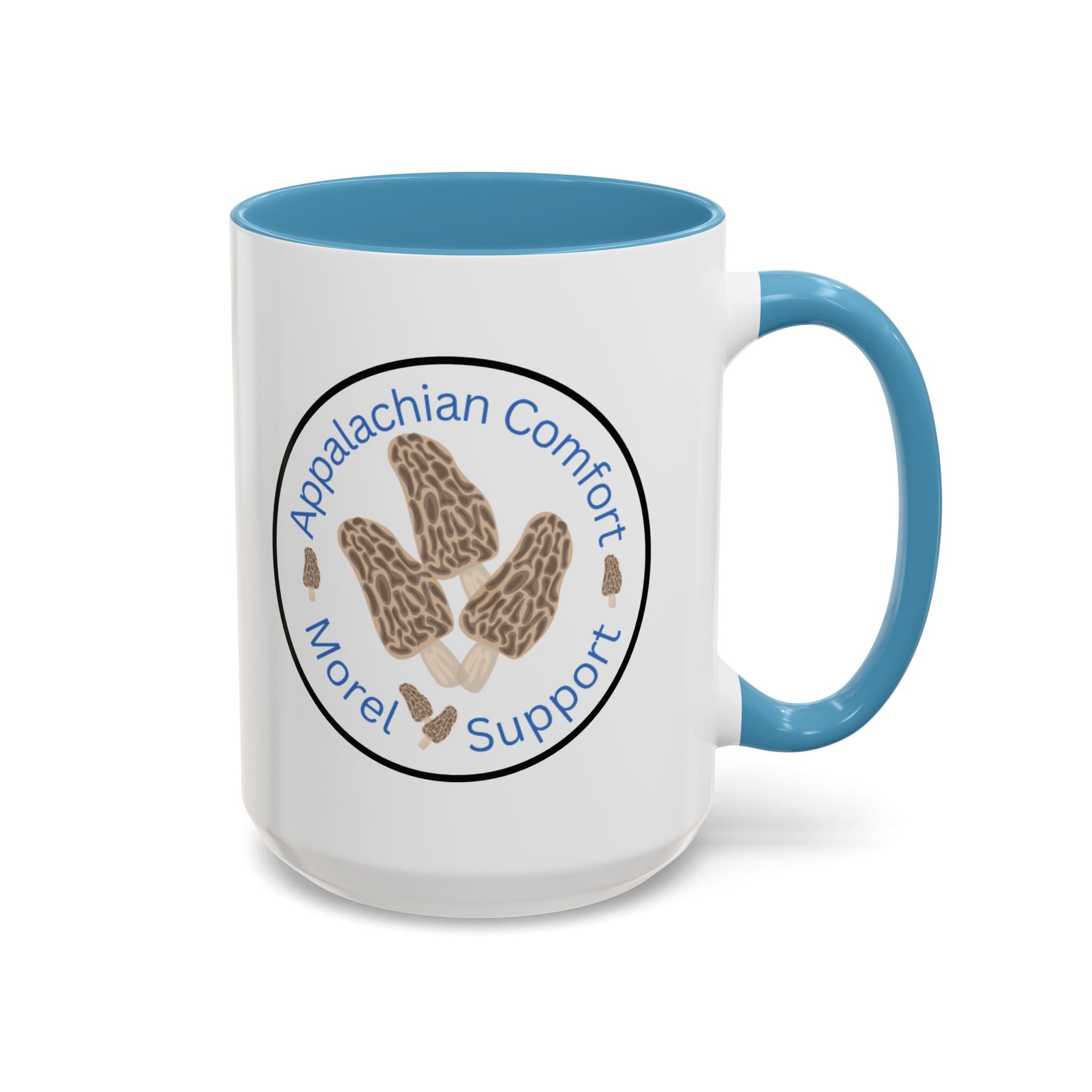 Appalachian Comfort - MOREL Support Coffee Mug, inspired by the tradition of mushroom hunting for the Dry Land Fish in the forests and woods of the Appalachian Mountains - WOMAN OWNED BUSINESS