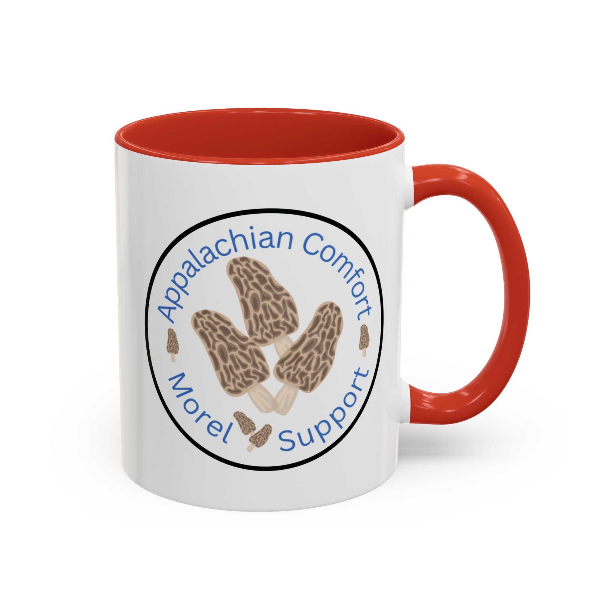 Appalachian Comfort - MOREL Support Coffee Mug, inspired by the tradition of mushroom hunting for the Dry Land Fish in the forests and woods of the Appalachian Mountains - WOMAN OWNED BUSINESS