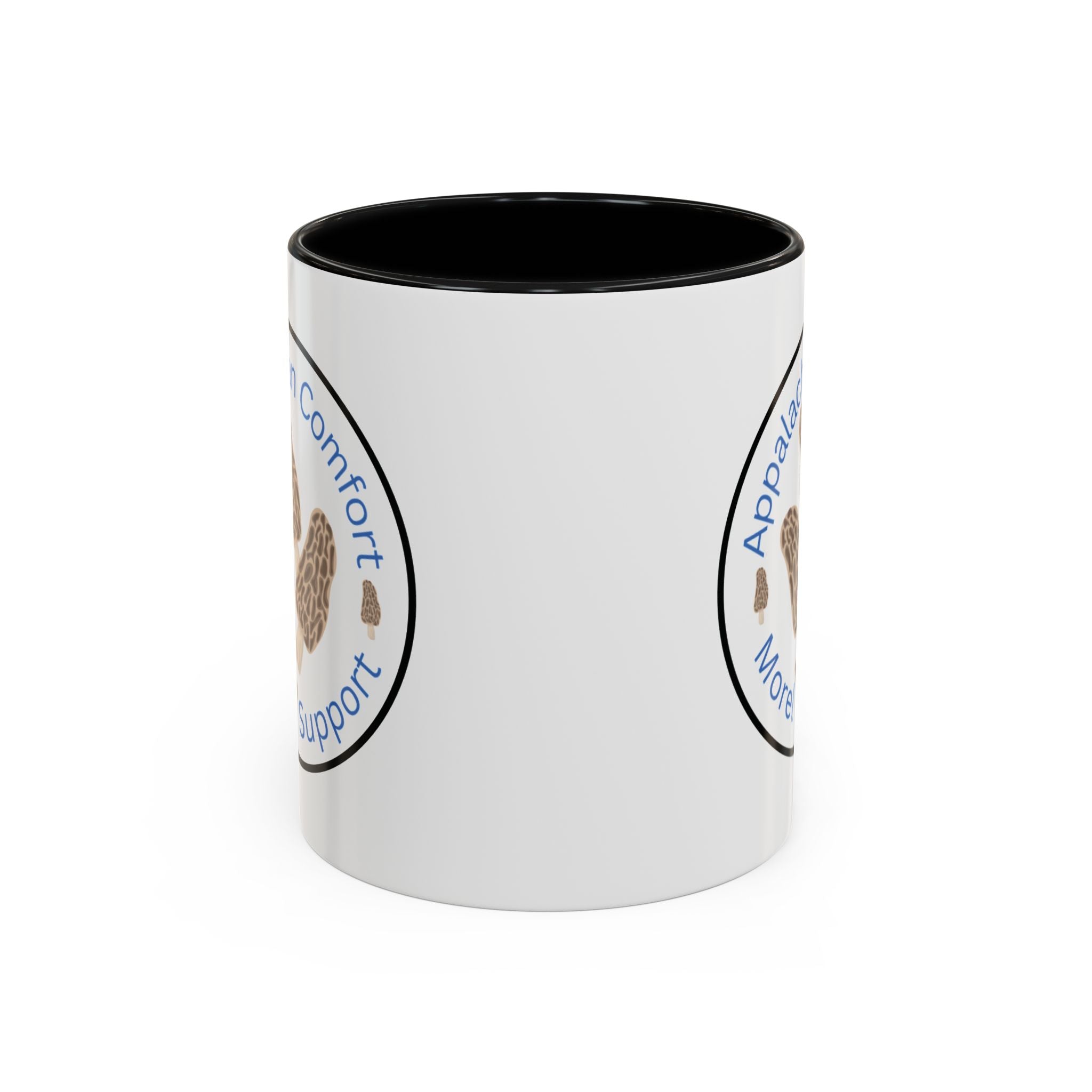 Appalachian Comfort - MOREL Support Coffee Mug, inspired by the tradition of mushroom hunting for the Dry Land Fish in the forests and woods of the Appalachian Mountains - WOMAN OWNED BUSINESS