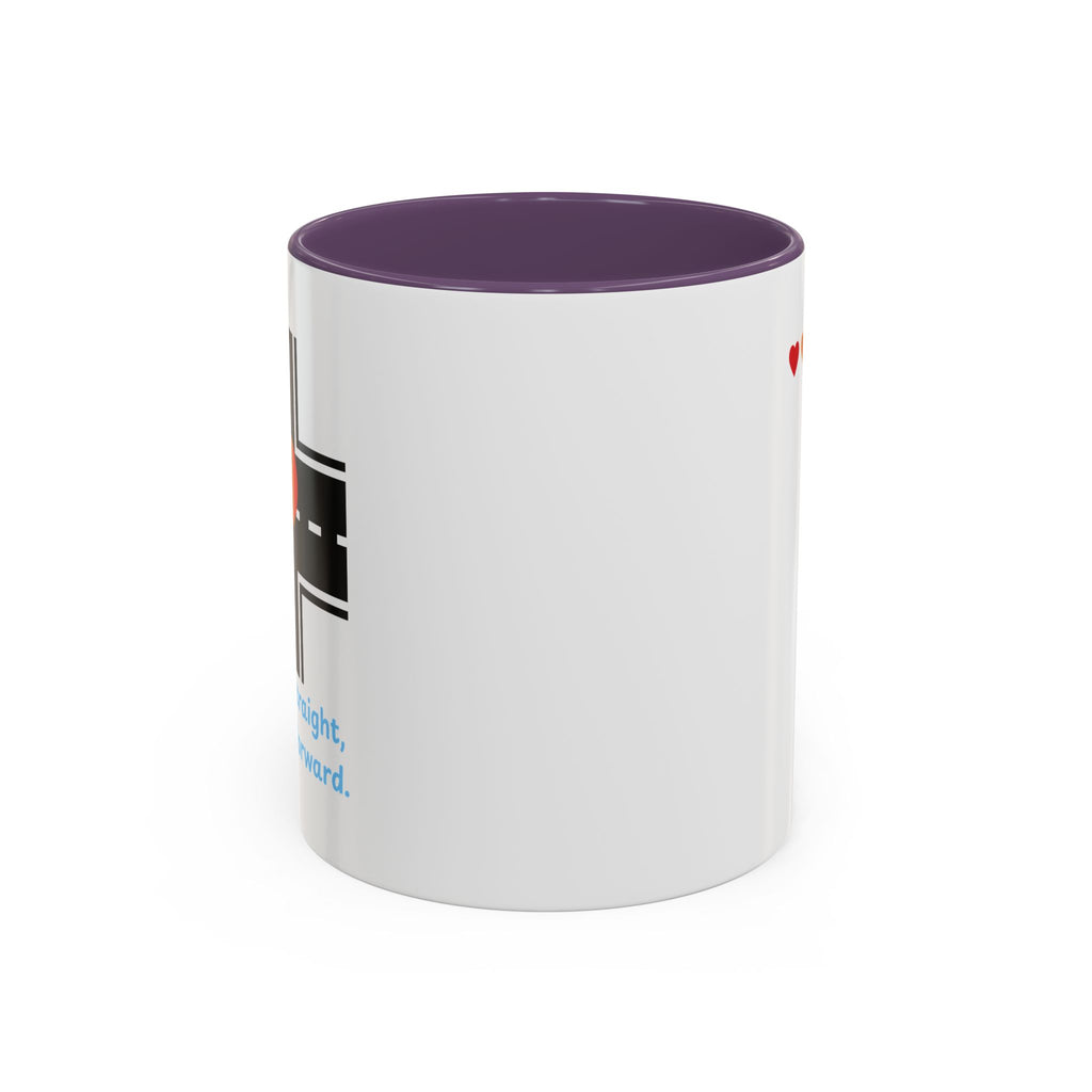 I Don't Go Straight, I Go Gayly Forward Mug in 2 sizes w/ Customizable Colors - LGBTQIA+ Pride Coffee Mug (11, 15oz) WOMEN OWNED BUSINESS Pride Month Love is Love & Love is Greater than Hate Equality