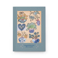 Floral Blue & White Chinoiserie Hardcover Lined Journal — "Congratulations, She's a Girl" artwork by JJW - Vintage style art FEMALE OWNED BUSINESS