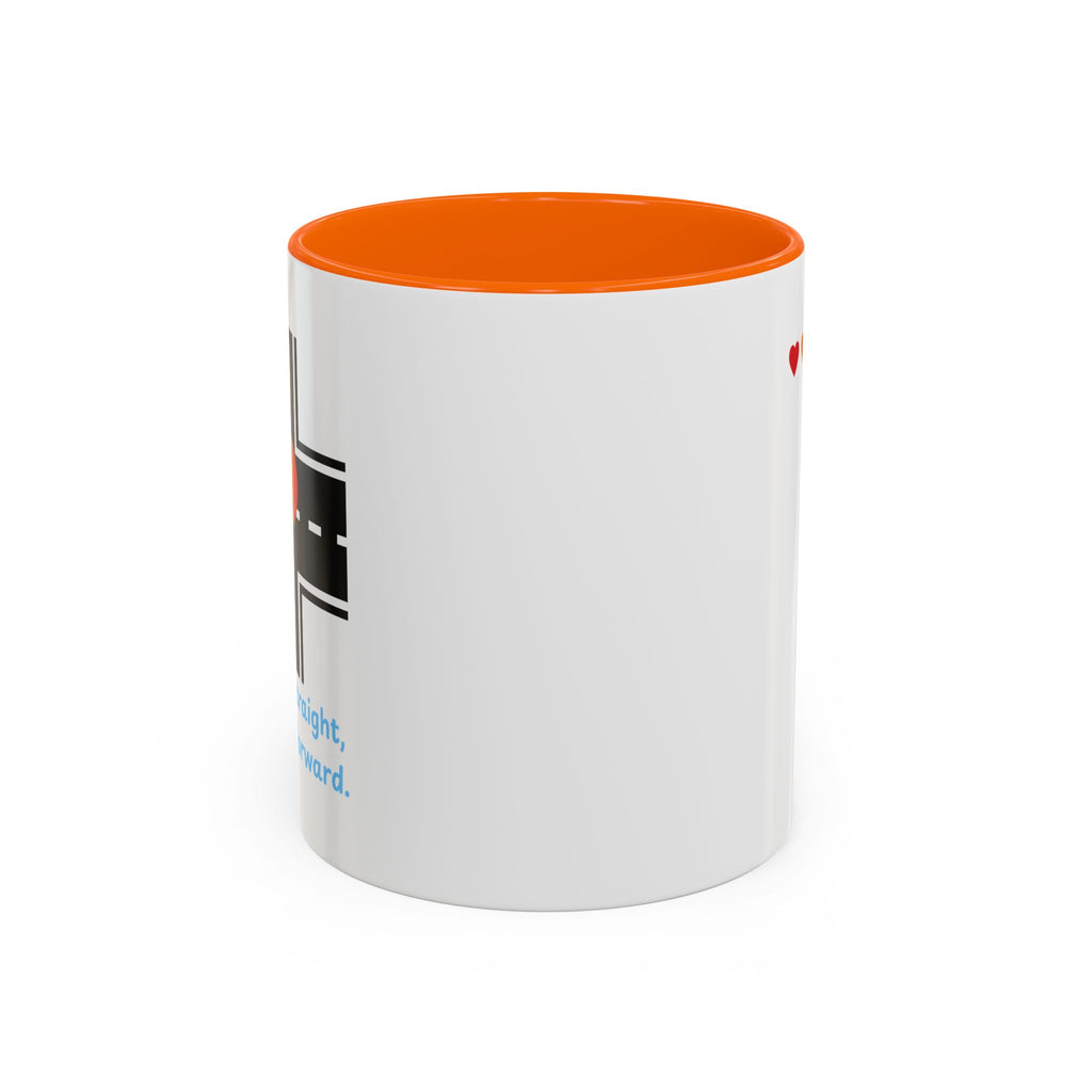I Don't Go Straight, I Go Gayly Forward Mug in 2 sizes w/ Customizable Colors - LGBTQIA+ Pride Coffee Mug (11, 15oz) WOMEN OWNED BUSINESS Pride Month Love is Love & Love is Greater than Hate Equality