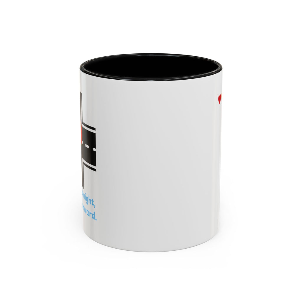 I Don't Go Straight, I Go Gayly Forward Mug in 2 sizes w/ Customizable Colors - LGBTQIA+ Pride Coffee Mug (11, 15oz) WOMEN OWNED BUSINESS Pride Month Love is Love & Love is Greater than Hate Equality