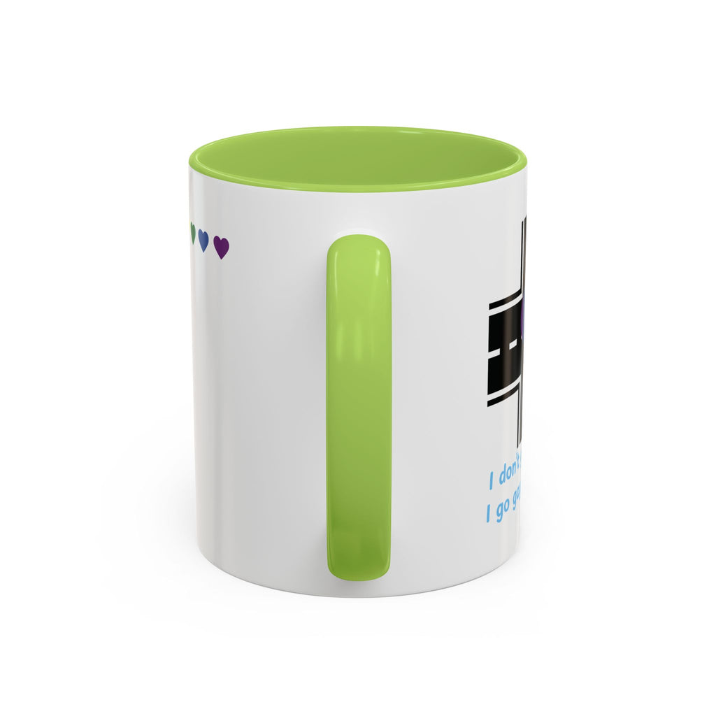 I Don't Go Straight, I Go Gayly Forward Mug in 2 sizes w/ Customizable Colors - LGBTQIA+ Pride Coffee Mug (11, 15oz) WOMEN OWNED BUSINESS Pride Month Love is Love & Love is Greater than Hate Equality